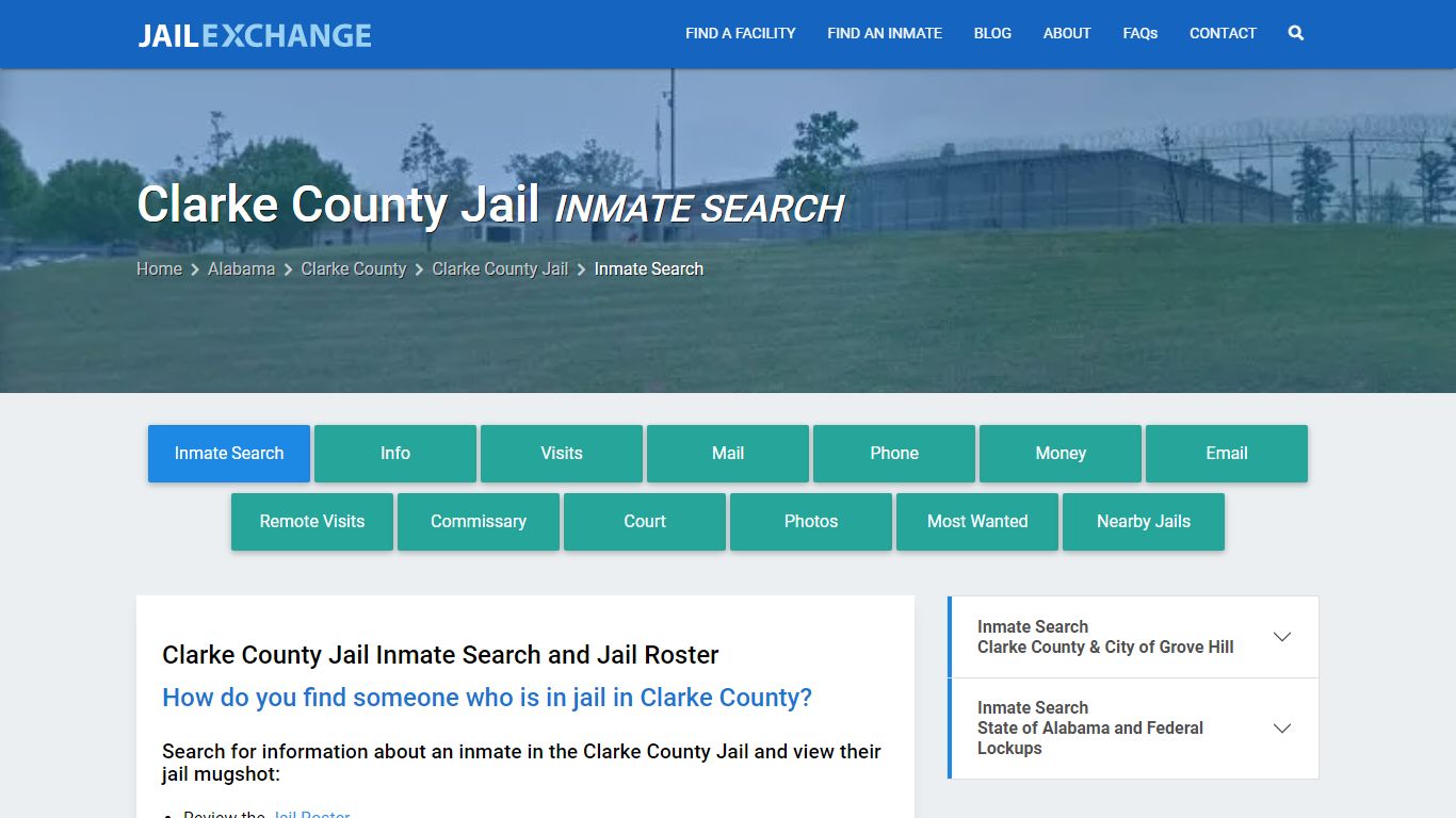 Inmate Search: Roster & Mugshots - Clarke County Jail, AL