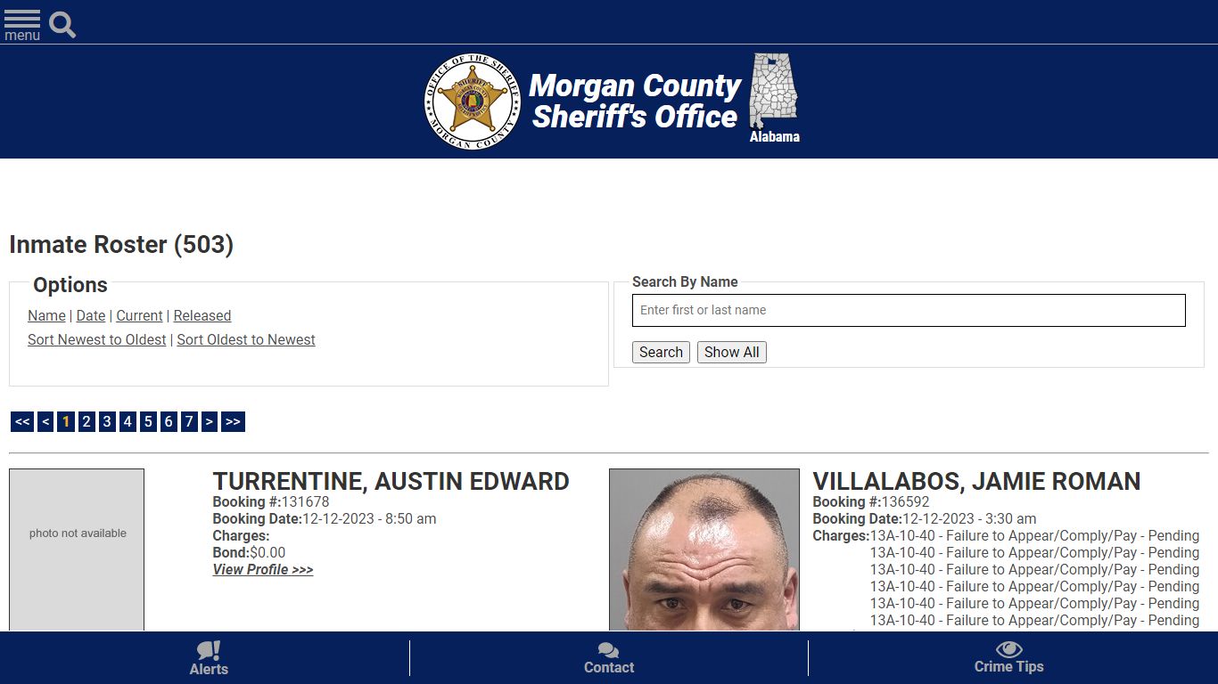 Inmate Roster (482) - Morgan County Sheriff, Al